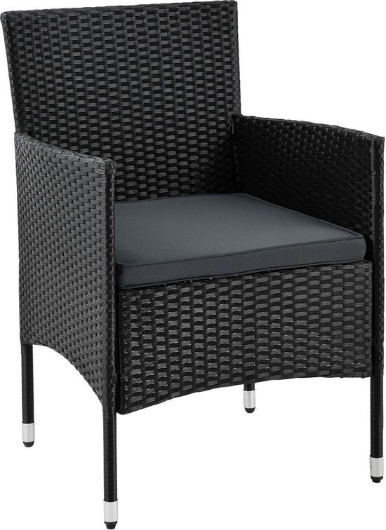 Polyrotan Lounge Set Fort Myers - Schwarz