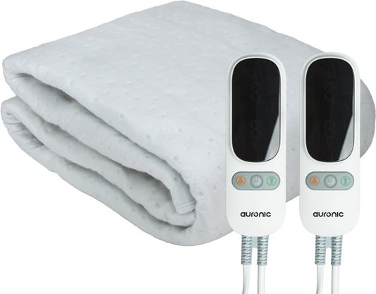 Auronic Electric Blanket XL - 190x160cm - 2 Personen - Heizdecke - 2 Wärmezonen - Weiß