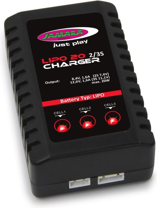 Jamara Lipo-Ladegerät 2s/3s 50/60 Hz 25 W Schwarz