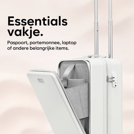 Skycases - Handgepäck Koffer - TSA-Schloss und Laptop-Fach - 35L - 55 cm - Off-white