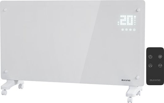 Auronic Electric Heater - Konvektorheizung mit Thermostat und Fernbedienung - Flächenheizung - bis zu 30 m² - 2500W Heizleistung - Weiß