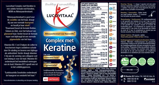 Lucovitaal Complex mit Keratin, 60 Kapseln