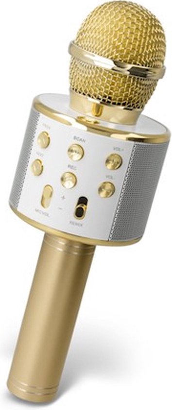 Forever Bluetooth-Mikrofon mit Lautsprecher BMS-300, goldfarben