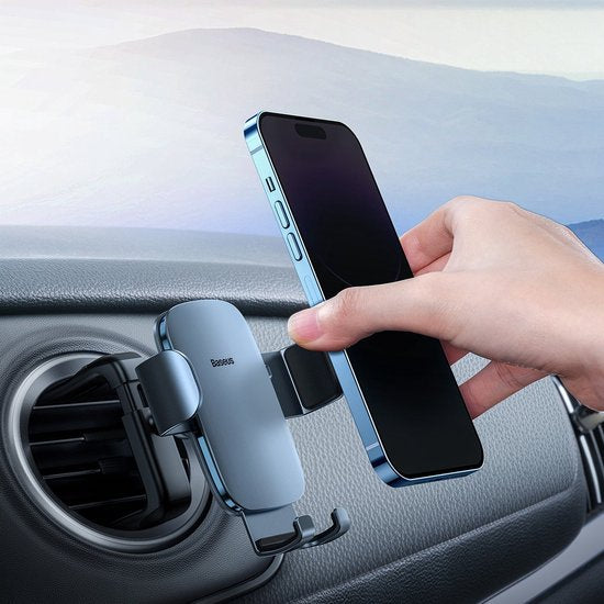 Baseus - Easy Control Clamp - Verstellbare Telefonhalterung für Rund - Lüftungsgitter - Grau