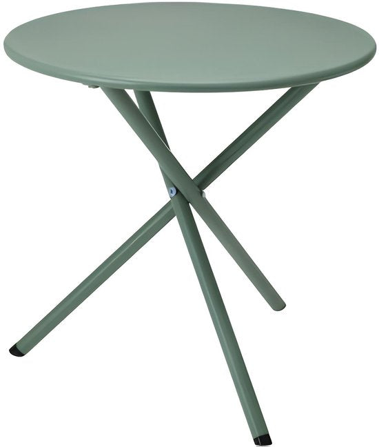 Ambiance Garten-Beistelltisch – grün – Metall – Durchmesser 48 cm – Höhe 48 cm – rund – Couchtisch