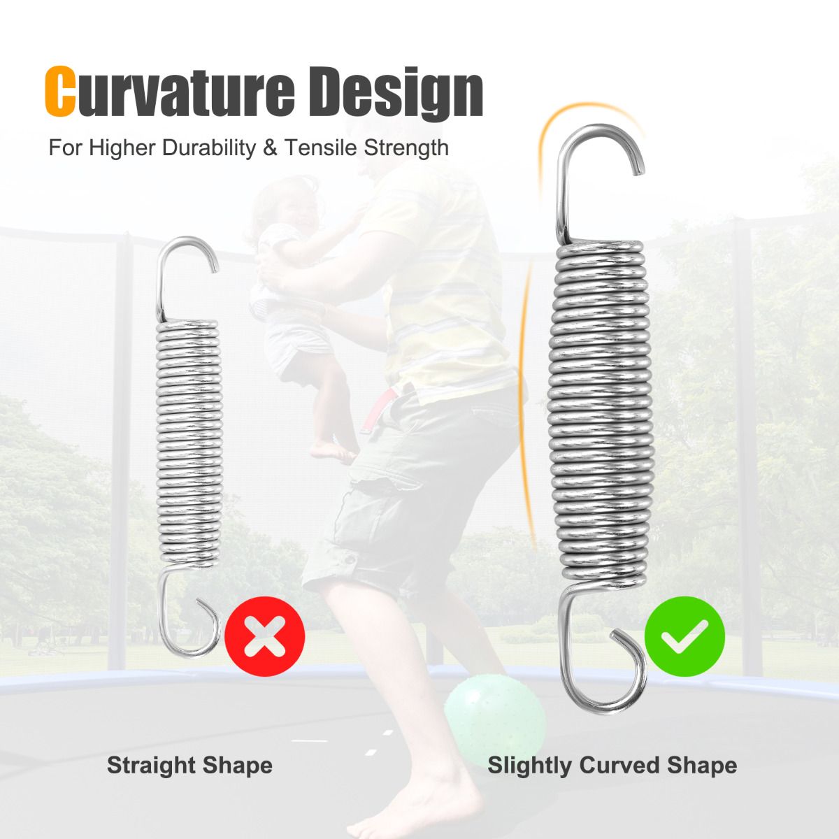 Coast Sprungfedern für Trampolin - 20 Stück - 14 cm - Edelstahl
