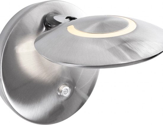 Steinhauer Zenith LED - Wandleuchte Modern - Stahl - H:12cm - Ø:12cm - Universal - Für Innen - Metall - Wandleuchten - Schlafzimmer - Wohnzimmer