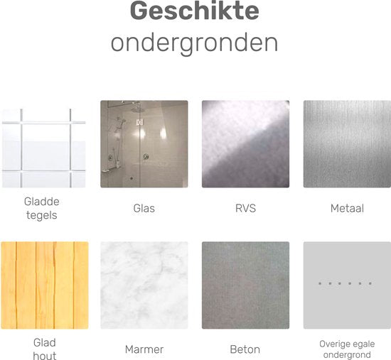 XL Klebespiegel 40x40 - 4 Stück - Kleber - Klebespiegel - Hollywood Make up Spiegel - Tür - Spiegel - Folie - Badezimmer - Groß - Aufkleber - Pass - Wand - Spiegel
