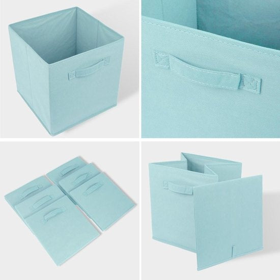 LifeGoods Kleiderschrank-Organisatoren - 6 Stück - 20L - Textil - Blau