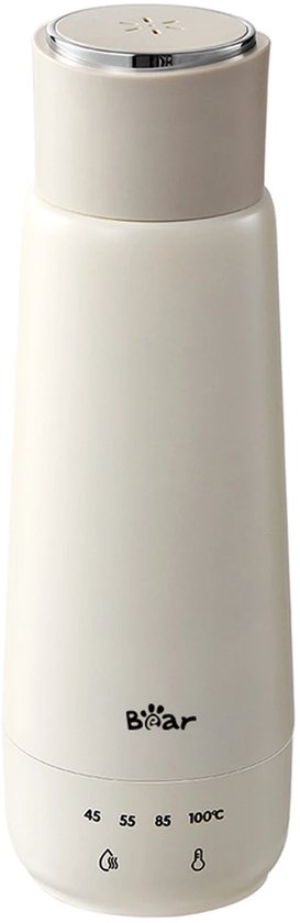 Bear Mini-Wasserkocher 300 ml – 4 Temperaturstufen – 3-in-1-Reisebecher – Edelstahl 304, doppelwandig – schnelles Aufheizen