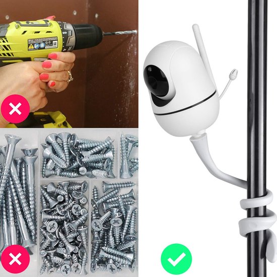 Innovaland – Babyphone-Halterung – Universal – Flexibel – Kamera-Babyphone-Halterung – Baby Phone – Ständer – Babyphone-Halterung