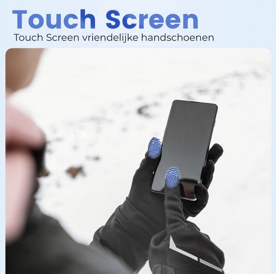 Qualitá® Beheizte Handschuhe - Wasserabweisend - Elektrische Handschuhe - Mit Touchscreen-Kompatibilität - Wintersport - Wiederaufladbar - Größe XL