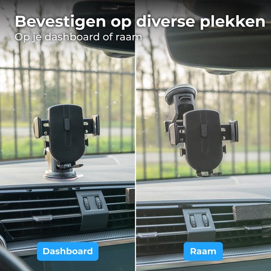 Nuvance Handyhalter für das Auto – Handyhalter – 360° – Saugnapf für Scheibe und Armaturenbrett – Handyhalter