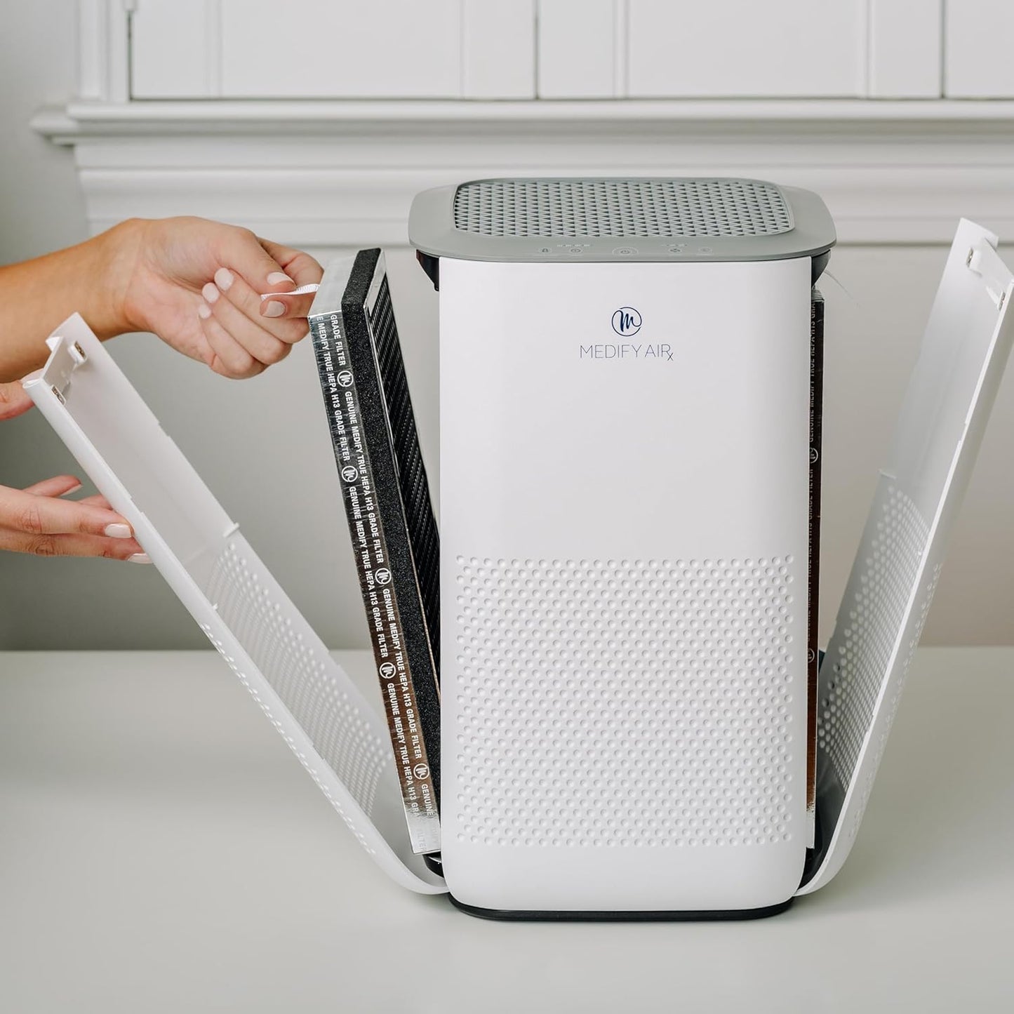 Medify Air MA-15R Luftreiniger - Weiß - 26 x 13,5 x 4,5 cm - Leistungsstarker HEPA H13 & Aktivkohlefilter