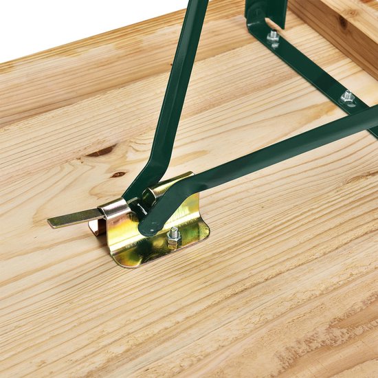 Holz-Picknicktisch / Biertisch Passau - 3-teilig - 220cm - klappbar - stabil - Holzfarbe