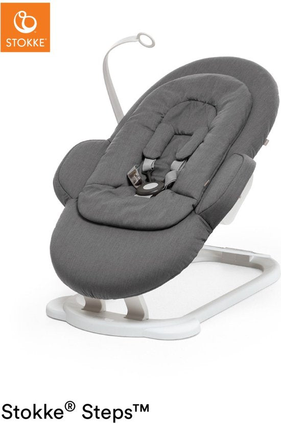 Stokke® Steps™ Wippstuhl – Weiß, Dunkelgrau
