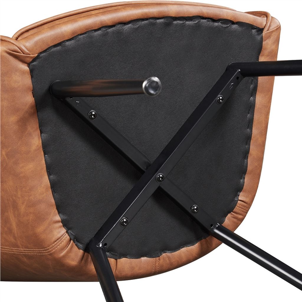 Yaheetech Esszimmerstühle mit Armlehnen – 2er-Set – braun