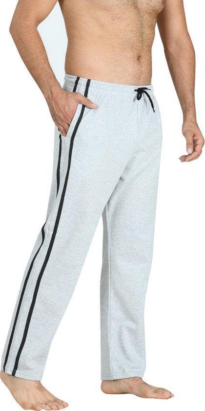 Pierre Calvini - Herren Jogginghose - 2er Pack - Schwarz Grau - M - Herren Schlafanzug - Herren Jogginghose mit geradem Bein - Herren Trainingshose - Herren Hausanzug