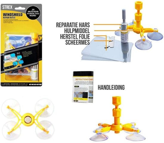 Autoglas-Reparaturset | Autoglas selbst reparieren | Riss im Glas reparieren | Stern im Glas reparieren | Auto vorwärts