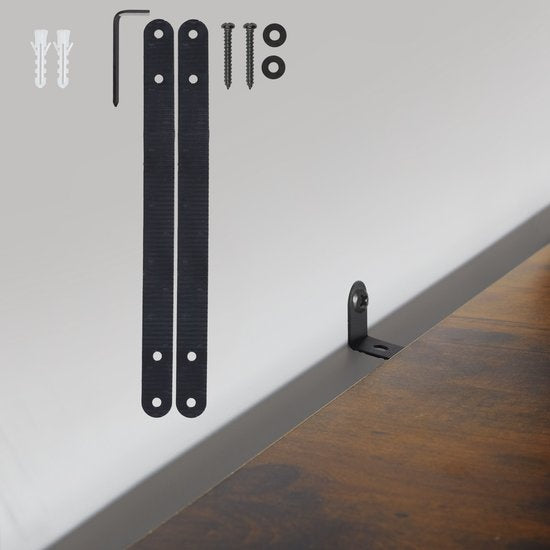tectake - Eckschrank Castlebar 30x30x150cm - dunkelbraun - 404771