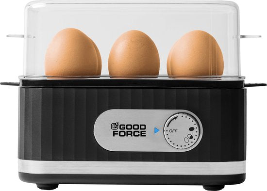 GoodForce elektrischer Eierkocher - für 1 - 6 Eier - mit Timer und Alarm