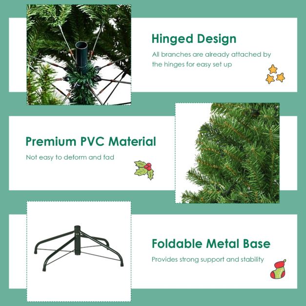 Weihnachtsbaum Küste - PVC - 500 LED-Lichter - 1570 Zweige - 210cm