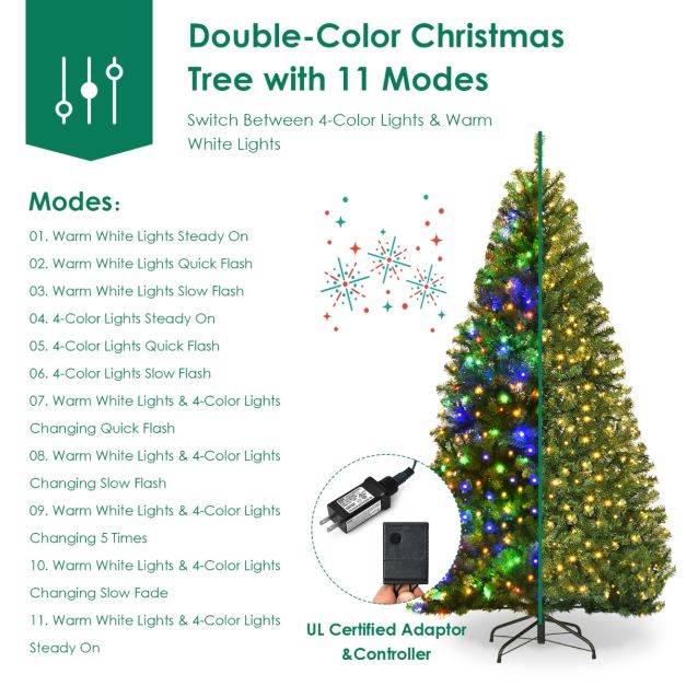 Weihnachtsbaum Küste - PVC - 500 LED-Lichter - 1570 Zweige - 210cm