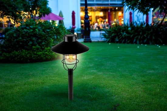 Grundig Solar Gartenleuchte - 21,8 x 21,8 x 64 CM - Gartenleuchte - LED-Beleuchtung - Aufladen mit Solarenergie