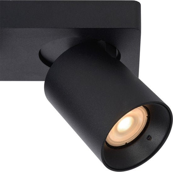 Lucide NIGEL – Deckenstrahler (Deckenleuchte) – LED „Dim to warm“ – GU10 – 2×5 W 2200 K/3000 K – Schwarz