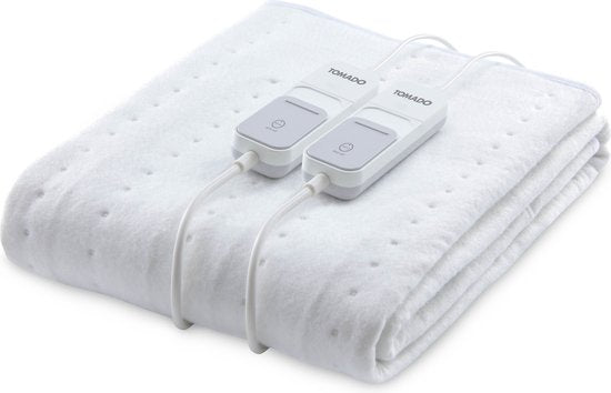 Tomado TEB1502W - Elektrische Unterbetten - 2 Personen - 160 x 140 cm - 2 Schalter - Weiß