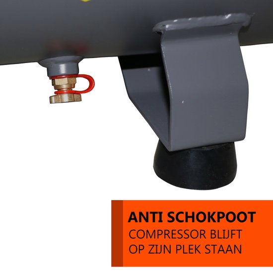 Kibani Superleiser Kompressor 50 Liter + Luftschlauch + Luftdüse + Reifenpumpe – SET – Low Noise – Kompressoren – 50 l