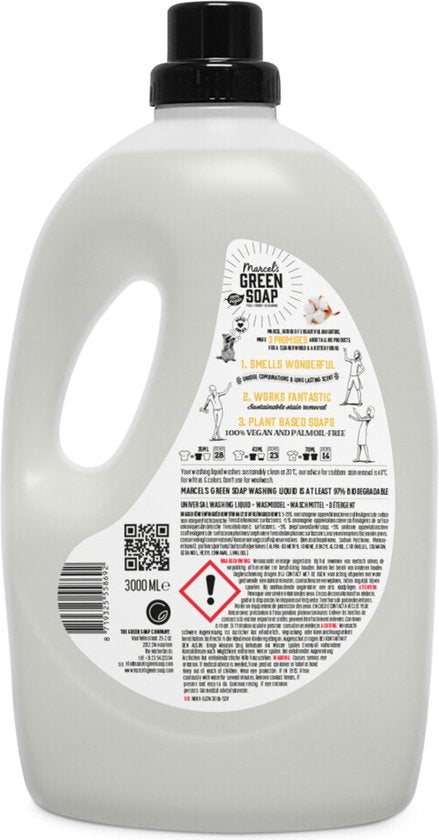 Marcel's Green Soap Universalwaschmittel - Großpackung - Vanille & Baumwolle - 3L - 69 Waschgänge