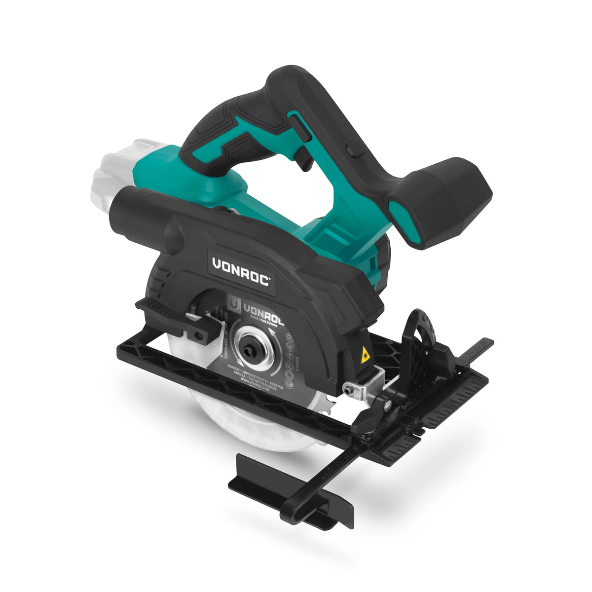 Vonroc Akku-Kreissäge 20 V, 150 mm – Gehrungsschnitt bis 45° – Parallelanschlag & Staubsaugeradapter – Solo (ohne Akku und Ladegerät)