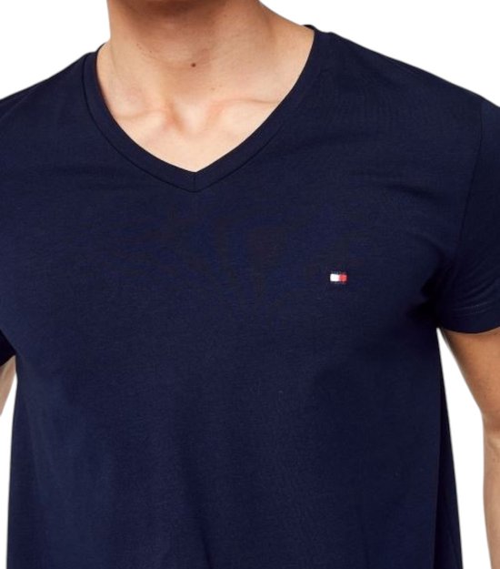 T-Shirt mit U-Ausschnitt, Classic Fit, MW0MW01768 – Blaue Shirts