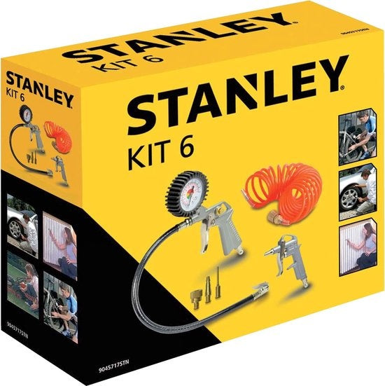 Stanley - Druckluftwerkzeugsatz - 6 Teile.