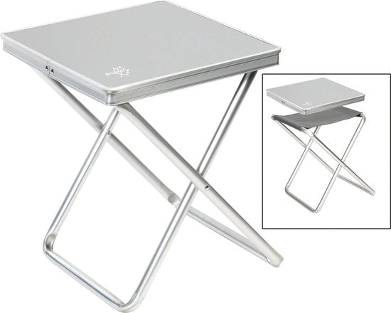 Bo-Camp - Hocker + Regal - klappbar - Grau