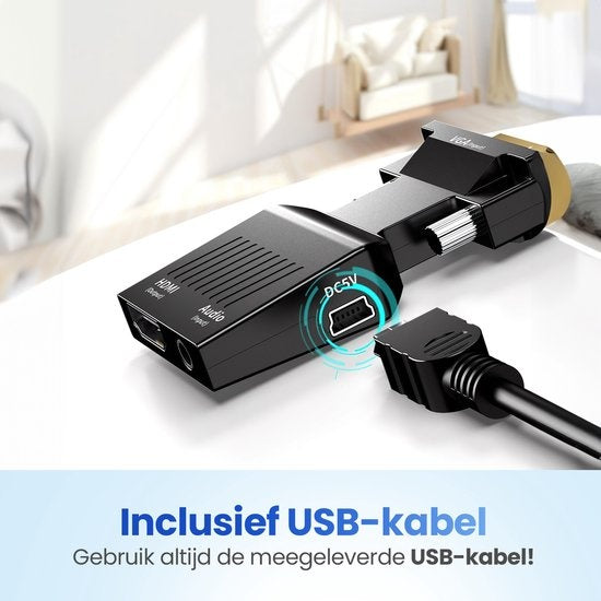 GarpexÂ® VGA-zu-HDMI-Adapter - 1080p Full HD - Analog zu Digital - Universal-Konverter