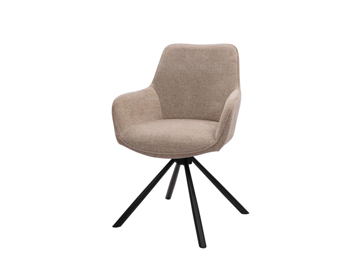 Dutchbone Oliver Drehbarer Esszimmerstuhl – Terra-Stoff – Duo-Set
