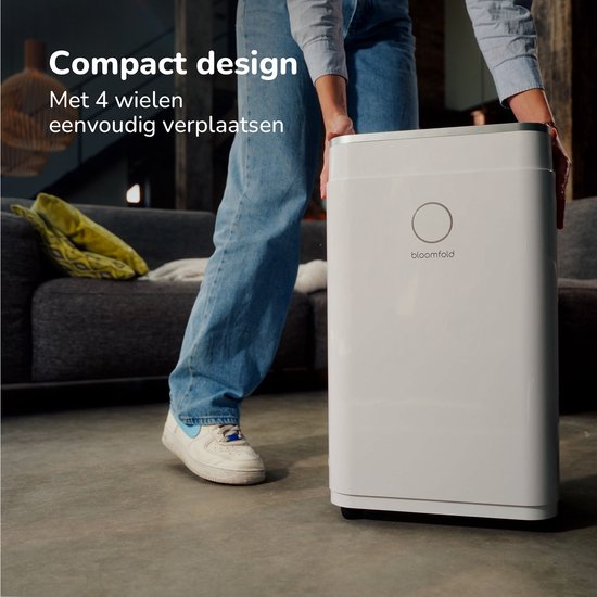 Bloomfold Luftentfeuchter - 20L pro Tag - inkl. Wasch-Trocken-Funktion - geeignet für Wohnzimmer, Schlafzimmer, Keller & Badezimmer - Luftentfeuchter - Weiß