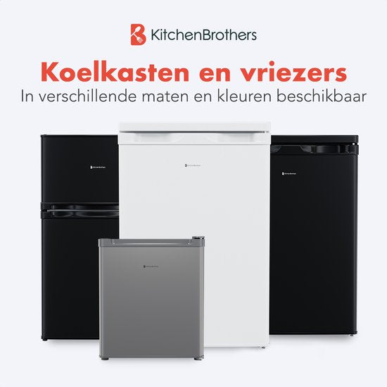 KitchenBrothers Kühlschrank - 127L - Eisfach - Tischmodell - Freistehend - Weiß