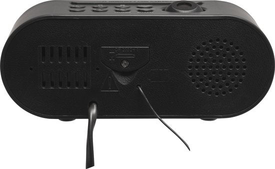 Denver Radiowecker mit Projektion - FM-Radio - 180Â°-Projektionsuhr - Doppelweckzeit - CRP717 - Schwarz