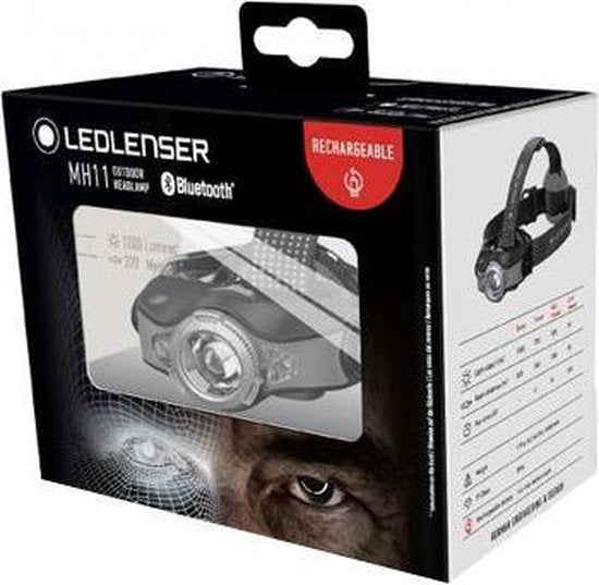 Ledlenser MH11 - Stirnlampe - Wiederaufladbar - 1000 Lumen - Fokussierbar - App-Steuerung - Grau