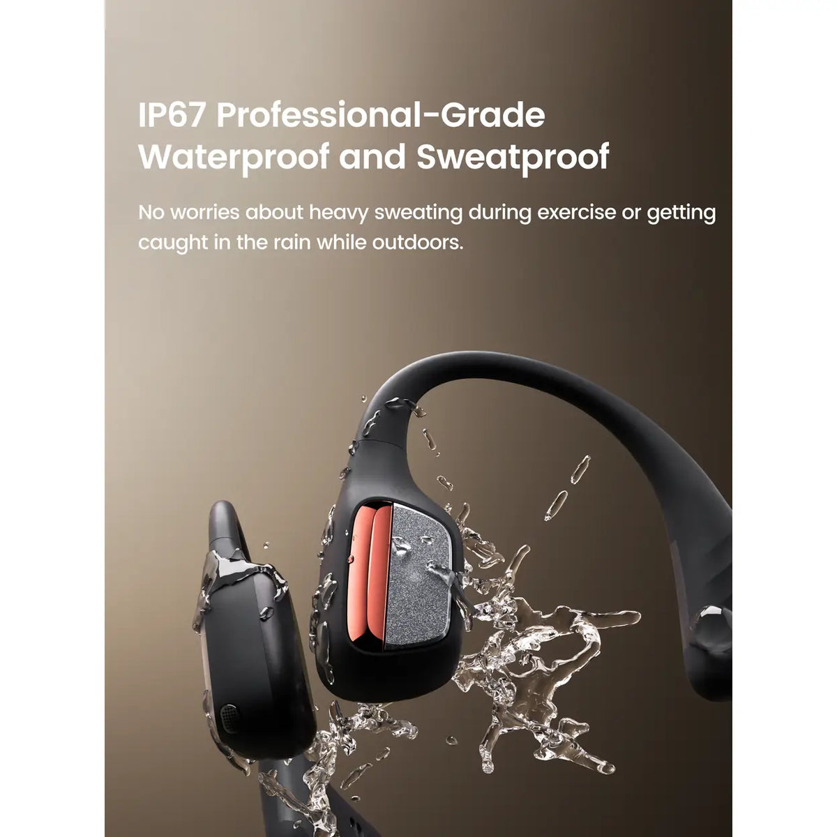 Mojawa Purra Run Open-Ear-Sportkopfhörer – Bluetooth – IP67 – Schwarz