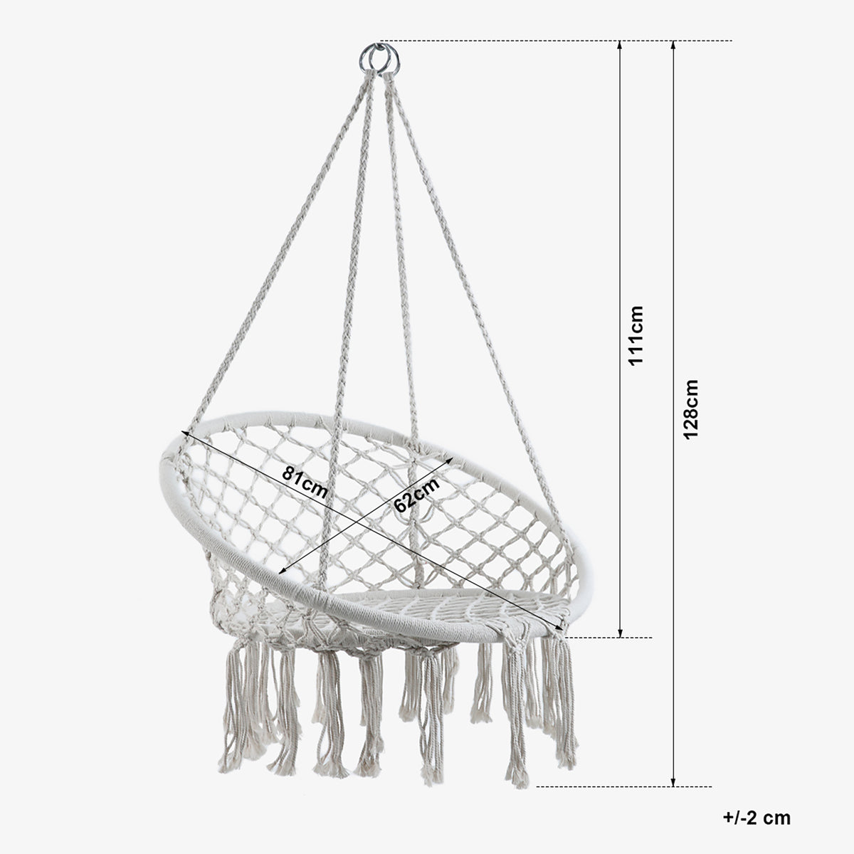 Terrabeta-Hängesessel aus Poly-Baumwolle – beige