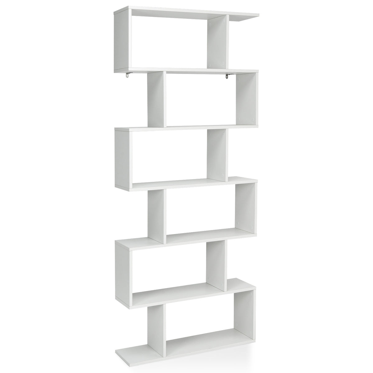 Coast Standregal 6 Level S-Shape BOOKROOM Aufbewahrungsregal Holz Farbwahl-blank