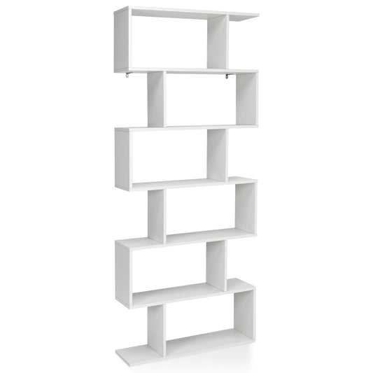 Coast Standregal 6 Level S-Shape BOOKROOM Aufbewahrungsregal Holz Farbwahl-blank