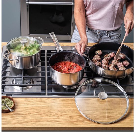 KitchenAid Edelstahl-Pfannenset 7-teilig | Edelstahl / INOX - PFAS-frei