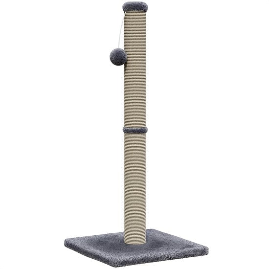 Avalo Kratzbaum mit Spielball – 36 x 36 x 74 cm – Dunkelgrau