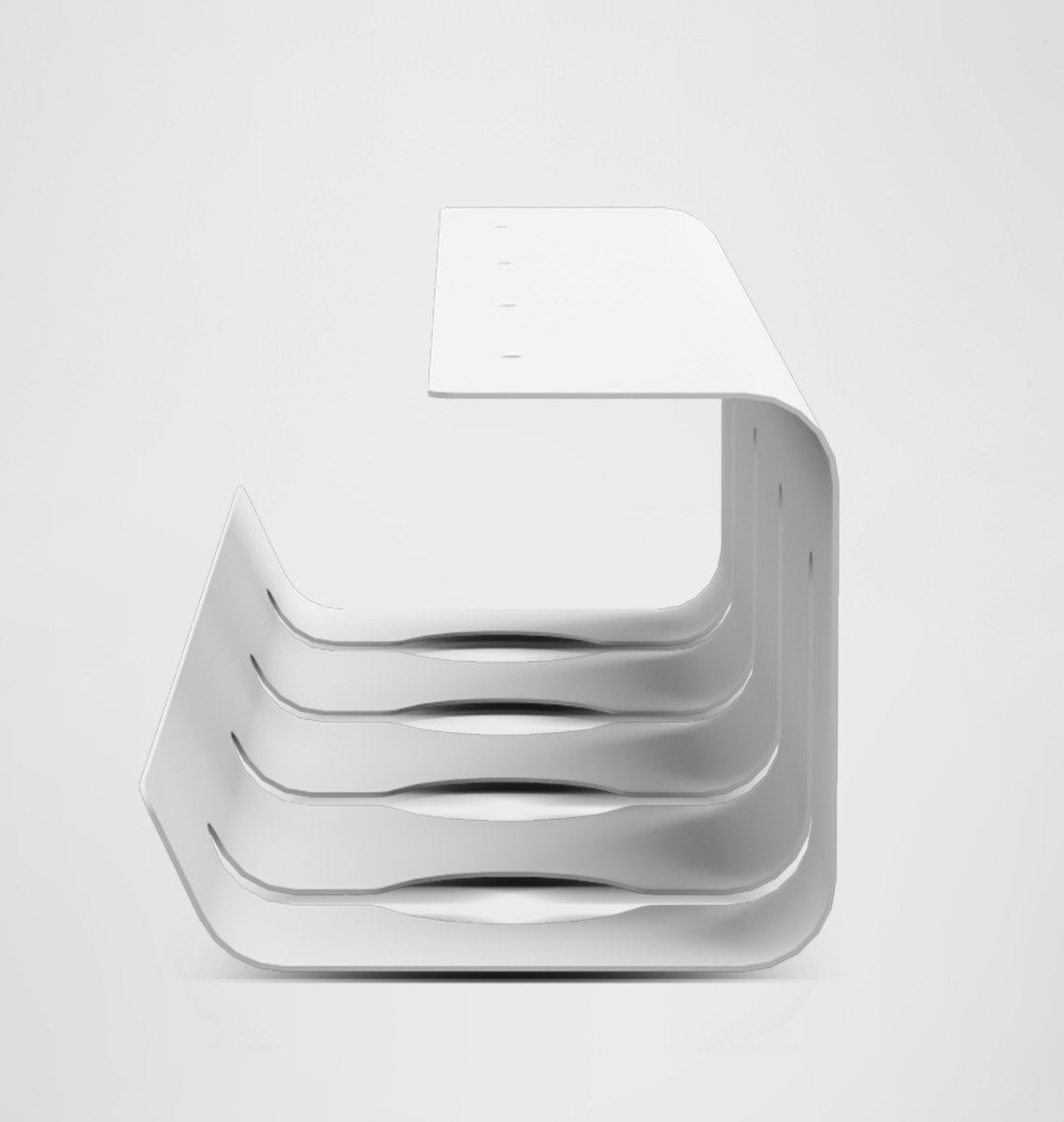Stilemo Cable Tray Desk - Kabelhalter 43 CM - Kabelorganisator 5 KG Tragfähigkeit - Weiß
