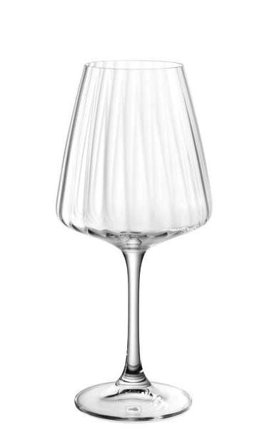Leonardo Paolo Weißweinglas – 540 ml – transparentes Glas – modernes geometrisches Design